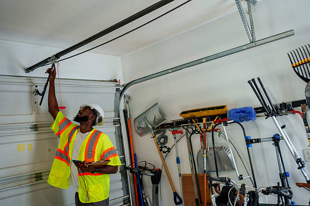 Professional Garage Door Panel Replacement technician working in Keshena, WI